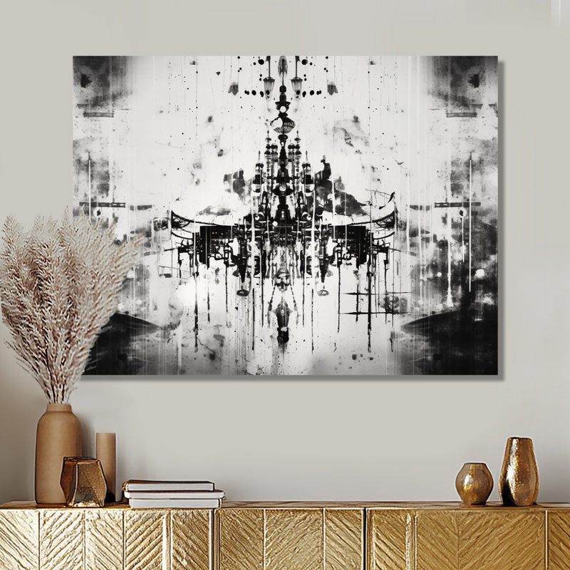 Reneau - Art mural lustre glamour, H 12 po x l 20 po x P 1 po, Toile tendue