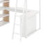 Lit mezzanine simple avec tablettes et bureau-118032713
