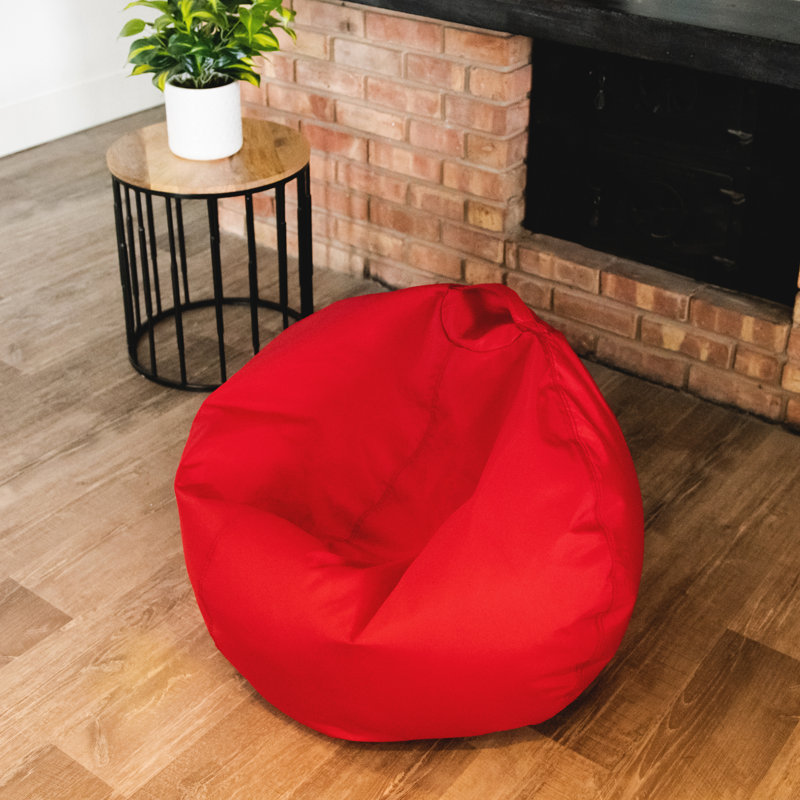 Fauteuil poire Big Joe Classic, Mélange de polyester rouge flamboyant, H 16 po x l 27,5 po x P 27,5 po