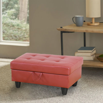 Faux Leather Upholstered Storage Bench
