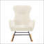 Chaise berçante en tissu Teddy