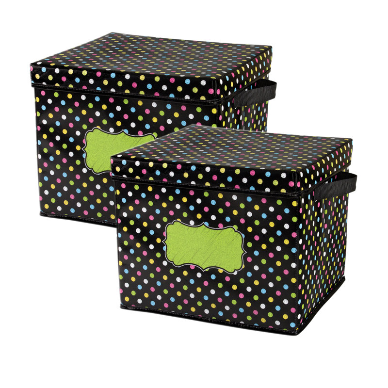  Boîte de rangement Chalkboard Brights avec couvercle, paquet de 2