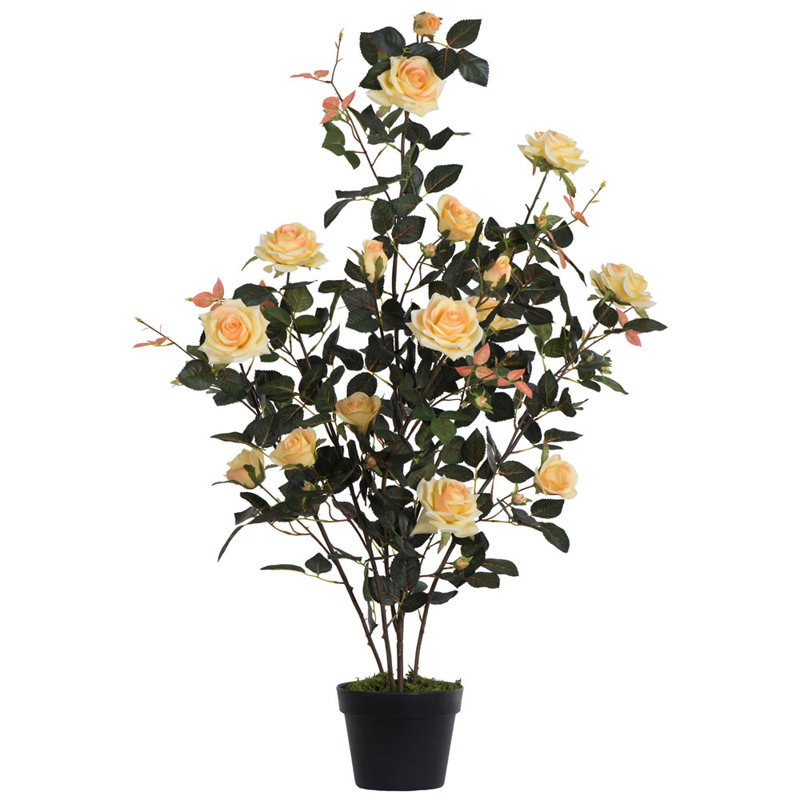 45 po plante artificielle en pot, Jaune
