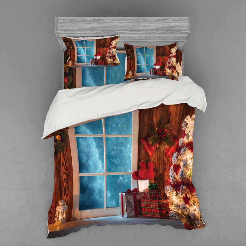 Farmhouse / Country Polyester Duvet Cover, Queen Duvet Cover + 3 Additional Pieces