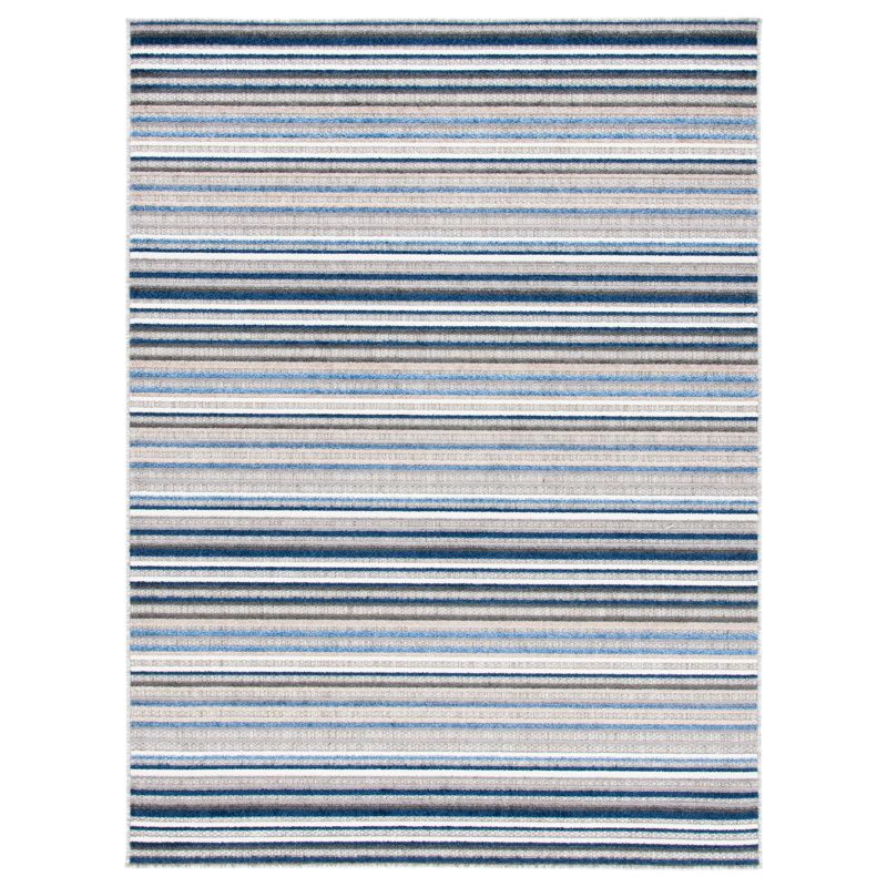 Striped Indoor / Outdoor Area Rug, Round 160 cm