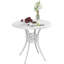Outsunny 78 cm Round Garden Dining Table with Parasol Hole Bronze Tone-2147174370