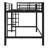 Metal Loft Bed With Convenient Ladder & Sturdy Guardrails-1237584665
