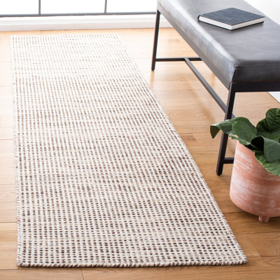 Corenia Hand Tufted Wool/Cotton Rug in Brown/Ivory