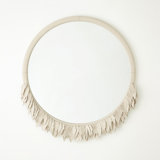 Emily Round Engineered Wood Wall Mirror