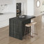 Îlot de cuisine 50 po avec tiroirs et armoires Modern, noir-731057494