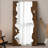 Zen-Style Vintage Pine Frame High-Definition Full-Length Mirror-118474749