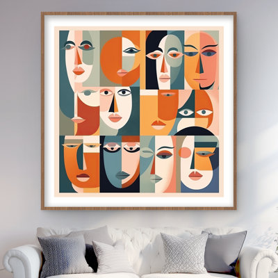«Judgemental regard» - motif illustré, reproduction encadrée
