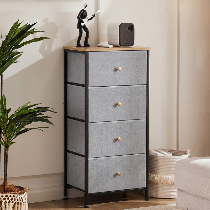 Commode de rangement 4 tiroirs Enegess, Blue