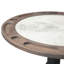 Rustic Revival 52" Poker Game Table with White Marble Top
