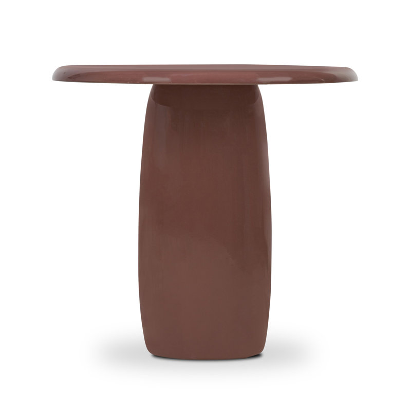 Bossa End Table-Plum Lacquer Resin