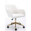 Chaise de bureau avec fonction pivotante à 360 °, hauteur réglable, pieds en métal doré, roue universelle, tissu de style moderne pour l'intérieur et matériaux modernes-1368370581