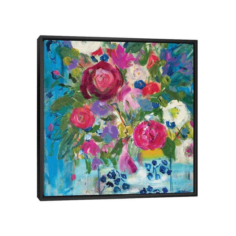 « précieux life », impression sur toile, H 26 po x l 26 po x P 1,5 po, Toile avec cadre noir, Pas de tapis