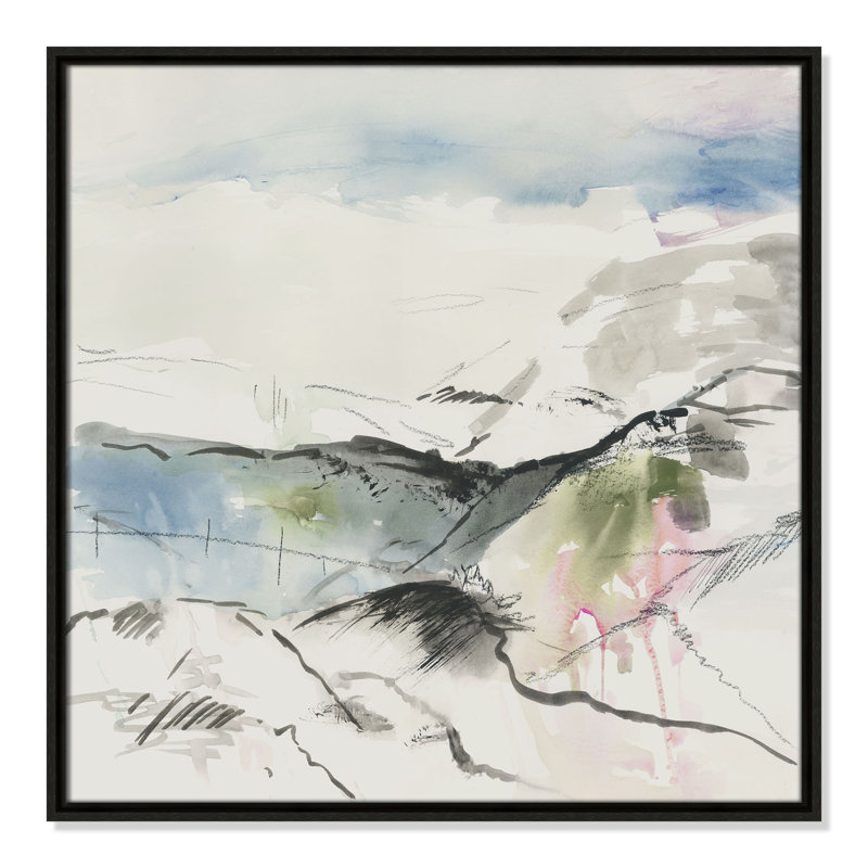 Horizon Land - reproduction carrée par Casa Fine Arts, Brun, H 25,5 po x l 25,5 po