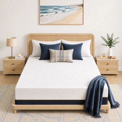 Matelas en mousse à mémoire de forme mi-ferme 10/12/14 po, infusé au thé vert, avec gel rafraîchissant, soutien amélioré et housse amovible respirante, certifié CertiPUR-US.