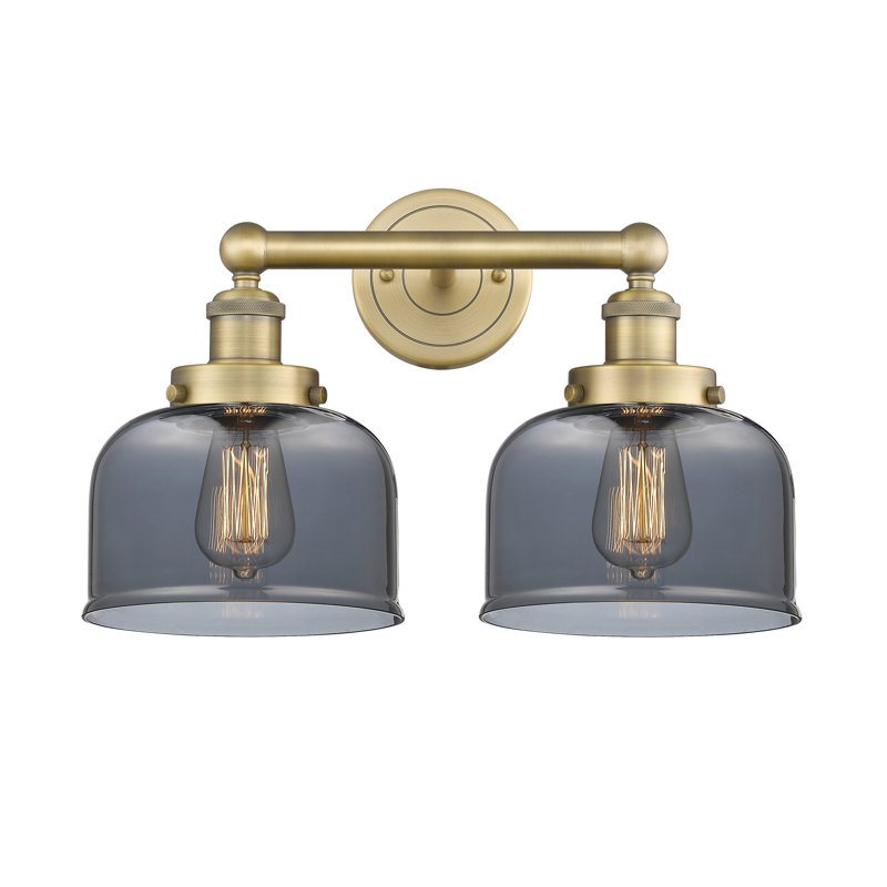 Arlester 2 - Light Dimmable Vanity Light, Plated Smoke, Brushed Brass