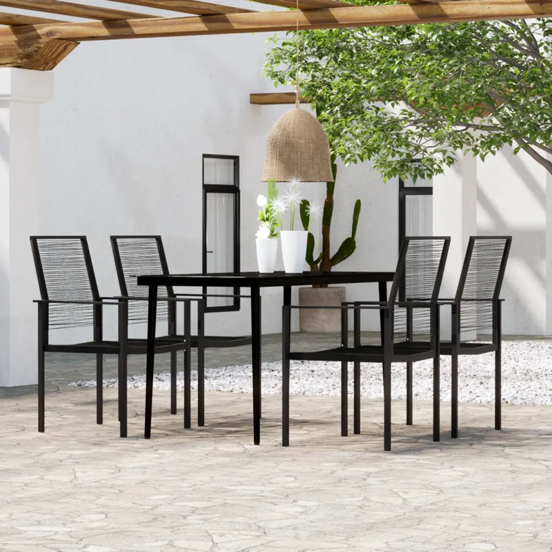 Grimmage 4 - Person Patio Dining Set with Rectangular Table