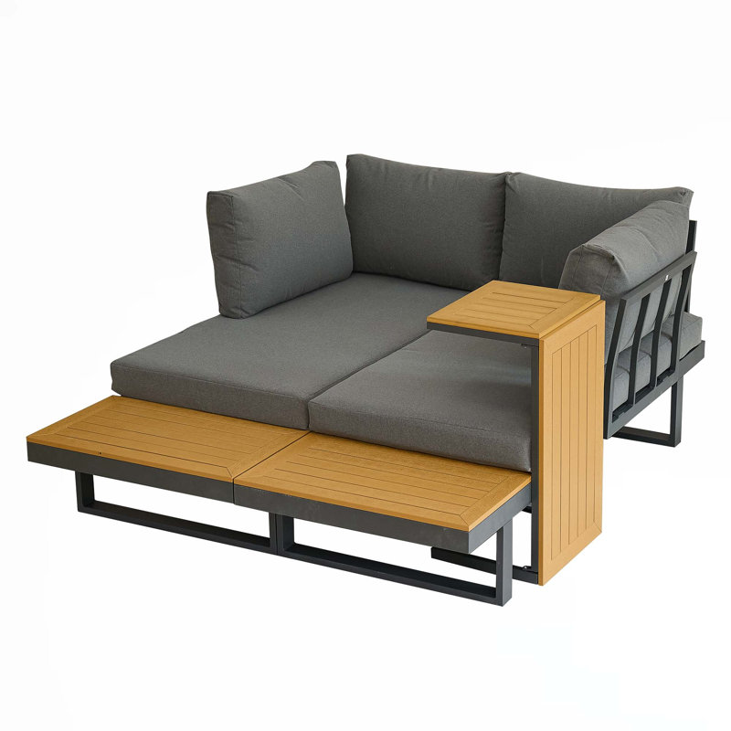 Canapé modulaire d'extérieur avec coussins Danaira