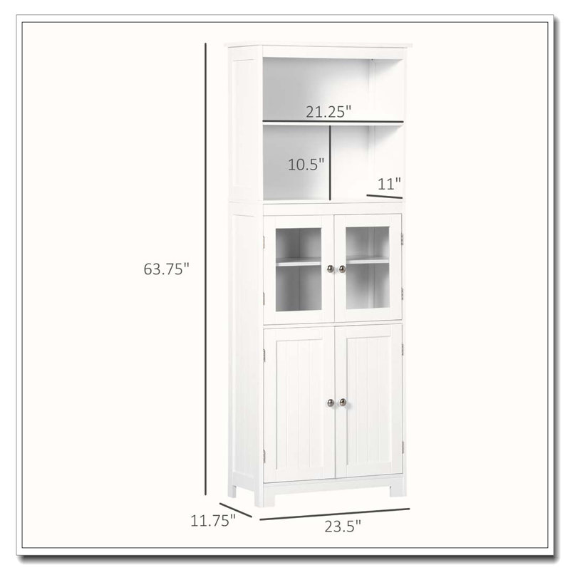 Armoire avec tablette réglable 63,75 "Farmhosue