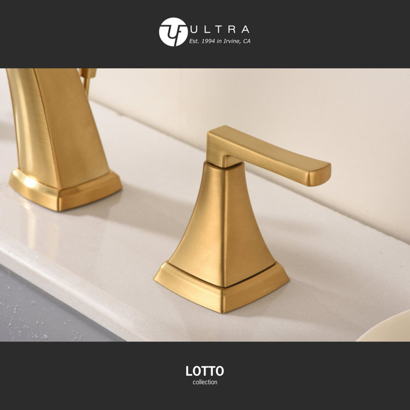 Brushed Gold Stainless Steel 2-Handle Bathroom Faucet with Drain Assembly
