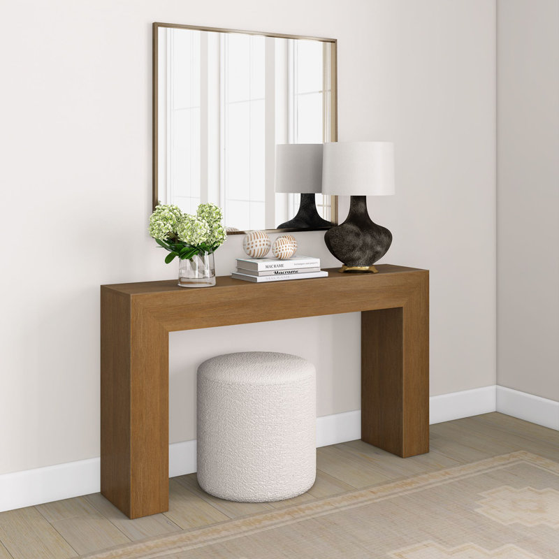 Jesleen Grande Console Table, Pecan, 32" H x 56" W x 12" D