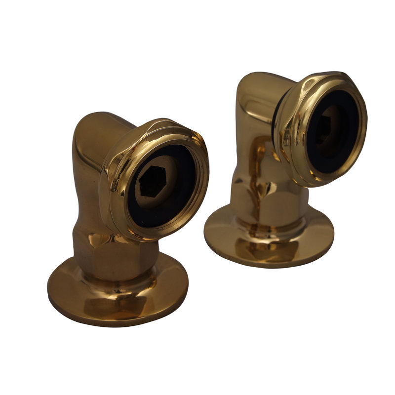 Deck Mount Coupler, Polished Brass