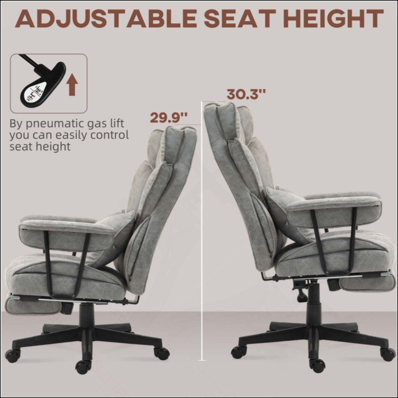 Fauteuil de bureau Massage Massage, Polyester, Gris
