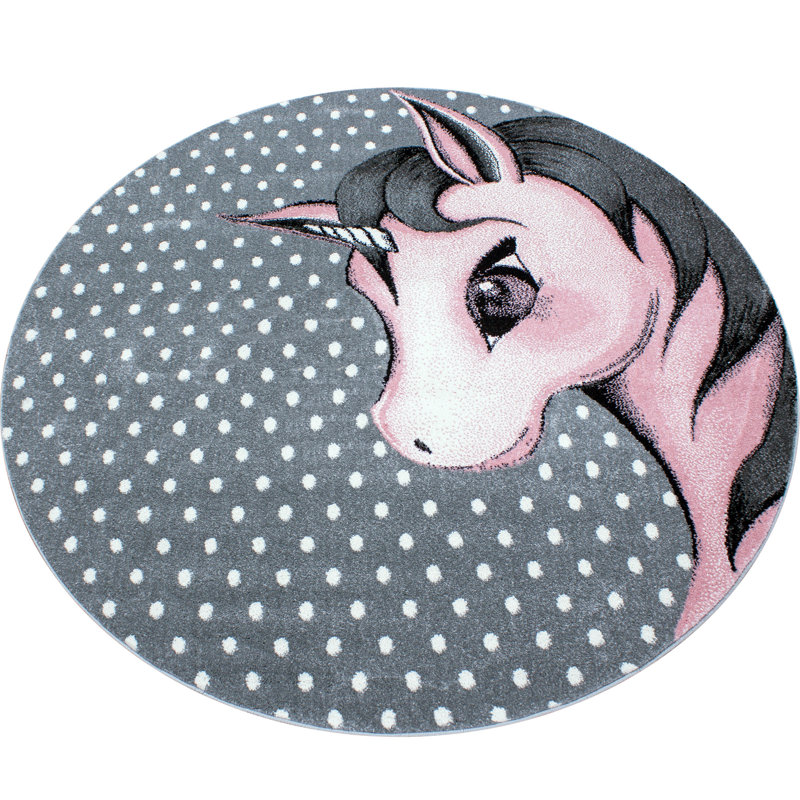 Baymore Flatweave Dark Pink Rug, Round 160cm
