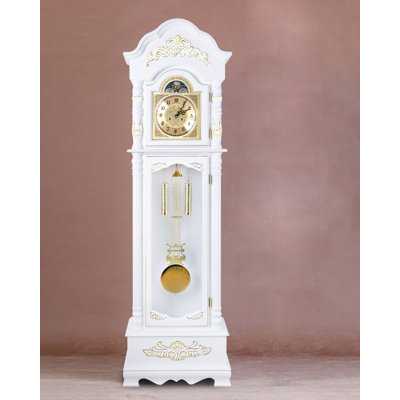83.86 in. H Solid Wood Floor Clock