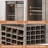 Farmhouse Wine Bar Cabinet with Sliding Barn Door 47 inch Kitchen Coffee Bar Cabinet with Wine and Glass Rack Storage Shelves Rustic Buffet Sideboard for Dining Room Living Room Kitchen Grey-123520518