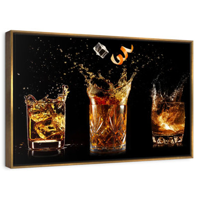 Verre à whisky éclaboussant