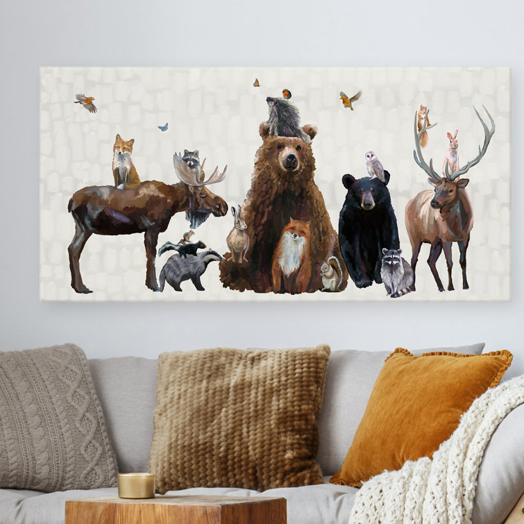 Woodland Bunch by Cathy Walters - Wrapped Canvas Print