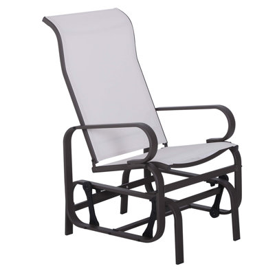 Outsunny Outdoor Glider Chair With Smooth Rocking Mechanism And Durable Construction For Backyard Comfort