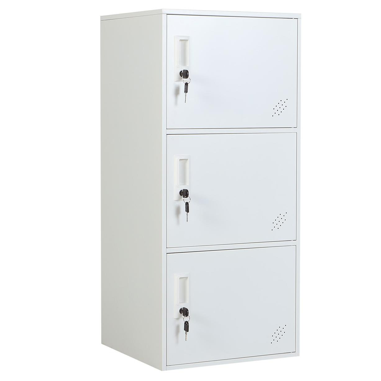 Inbox Zero 3 Door Vertical Stackable Storage Cabinet With Lock,Anti ...