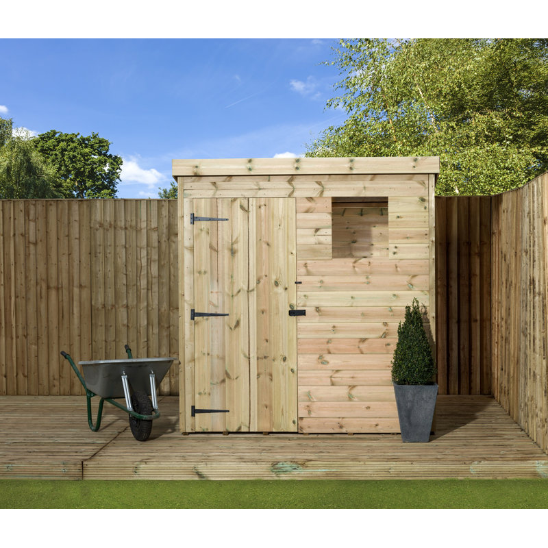 6 Ft. W x 4 Ft. D Shiplap Pent Wooden Shed