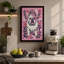 Bulldog in Bloom Eclectic - Wrapped Canvas-1730477402-1730477405