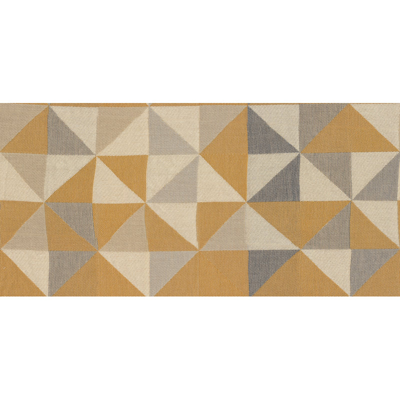 Vanesa Bio Bel Opaque Single Curtain, 145 W x 225 D cm, Mustard/Tan/Beige