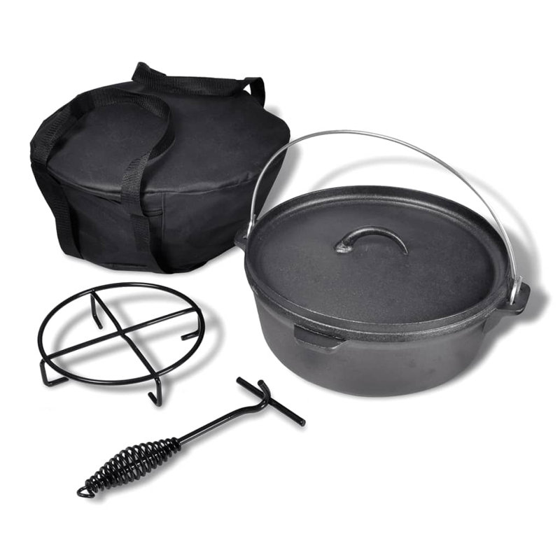 Symple Stuff Cast Iron Dutch Oven, 5.6 L