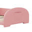 Lit princesse rose en forme de lapin avec lit plateforme, tête de lit et pied de lit-891396060