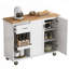 Îlot de cuisine polyvalent avec comptoir pliable, grand rangement et mobilité pour une expérience de cuisson et d'organisation améliorée