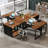 Burgener L-Shape Executive Desk with File Cabinet-2009782121