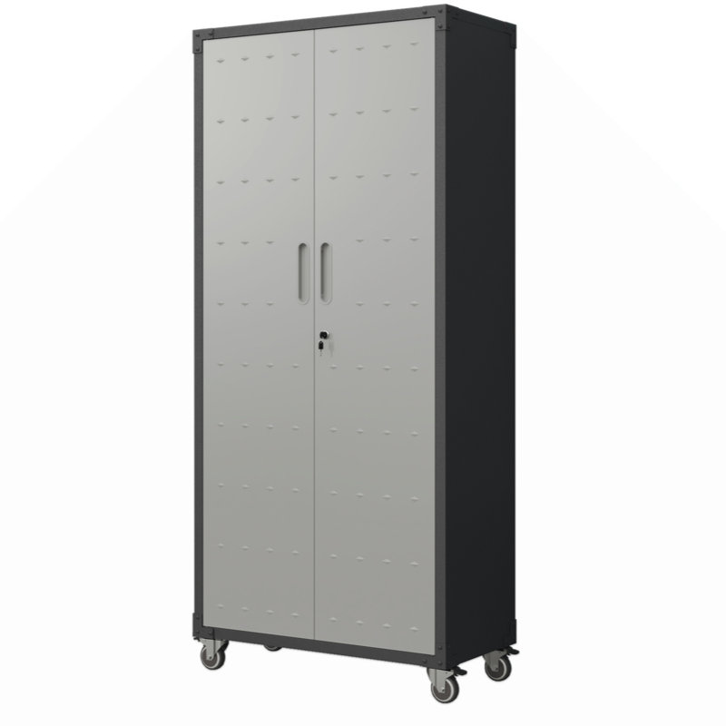 Armoire de rangement en métal 71 po avec roulettes - Armoire de rangement robuste pour outils