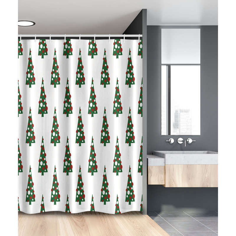 Shower Curtain with Hooks Included, 78"H x 54"W