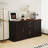 Farmhouse Barn Door Storage Cabinet With 2 Drawers & Door Rack,Large Buffet Table Coffee Bar Cabinet With Adjustable Shelves-1136780215