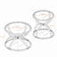 Ensemble de 2 tables basses modernes à plateau rond en verre-131584462