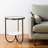 24" White Glass Round End Table